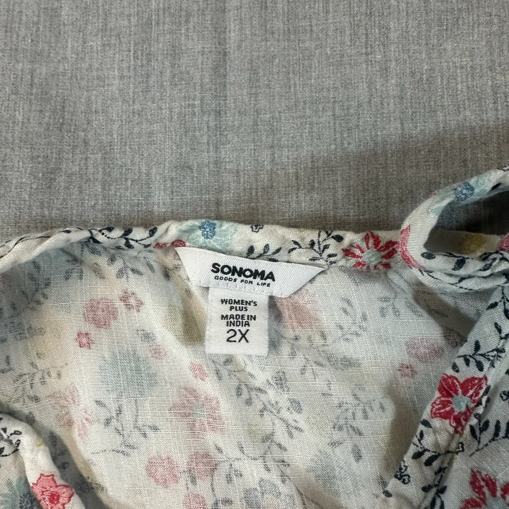 Sonoma Floral Camisole with Adjustable Tie - Picture 5 of 7